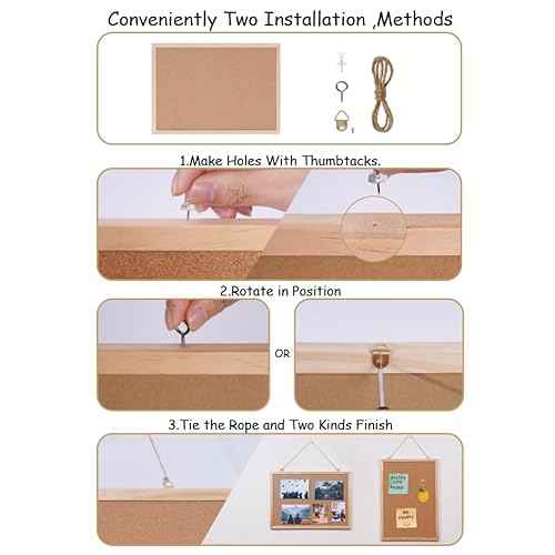 Cork Board Bulletin Board,36x24 Cork Board for Office with Pin Oak Wood Boards,Message Board or Vision Board Decoration.