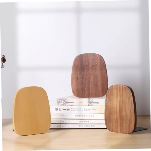 DOITOOL 1Pc Bookend Shelves for Heavy Books Wooden Book Stand Support Storage for Home Office Library Study Organize Your Books Files Stylish Bookshelf
