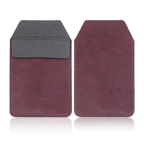 Pocket Protector, 2 Pieces PU Leather Pocket Pen Holder Organizer Pouch for Shirts Lab Coats Pants Pen Sleeve MultiPurpose Pen Pocket Holds Pens Pointers Pencils and Notes Card (Wine Red , Brown)