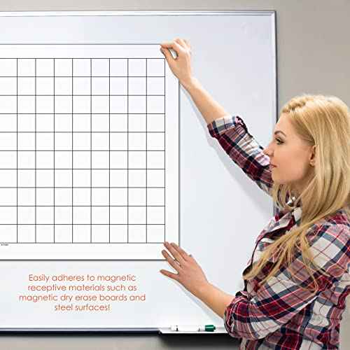 Geyer Instructional Products 175305 10x10 Dry Erase Magnet, 2" Squares