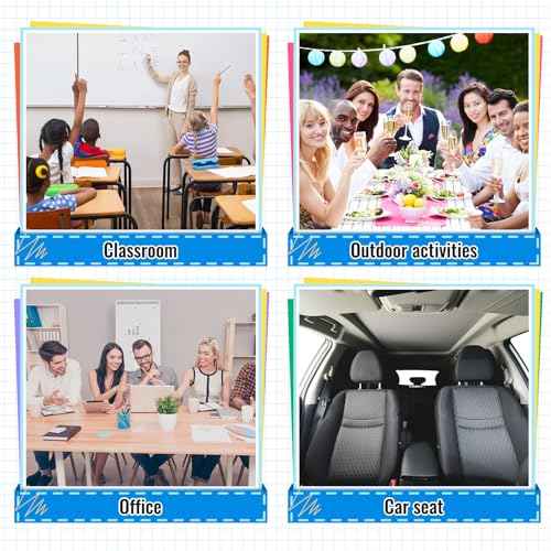 Chair Pockets for Classroom Chairback Pocket Chart 14 x 18 Inch Desk Organizer Pocket Chair Bag for Seat School Classroom(Novel,Colorful,36 Pcs)