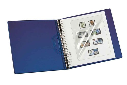 Lindner 1124 - B Set: Ringbinder REGULAR mit Kassette-blau
