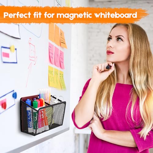 Ameceres 2-Slot Magnetic Pencil Holder Whiteboard & Locker Organizer - 1 Pack