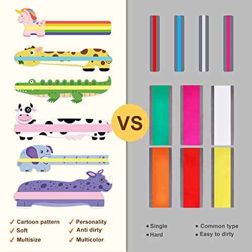 Guided Reading Strips, Animal Highlight Bookmarks Help with Reduce Visual Stress - Reading Tracking Rulers for Children, Teachers, and Dyslexics People (Animal)