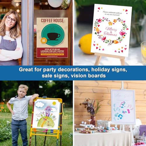 14x18 Inch White Poster Board Paper Bulk - 10 Sheets for Arts & Crafts