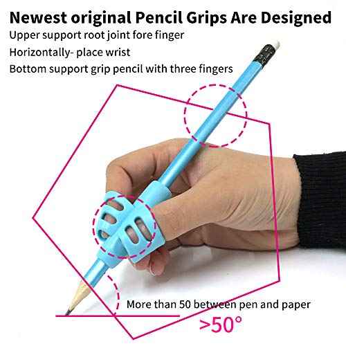 KOABBIT Pencil gripper kids/toddler handwriting aid tools for beginners,Pencil Holder for preschooler 2-4 Years learning to Write for Children's Training Pen Holding Posture Correction Tools(3 PACK)