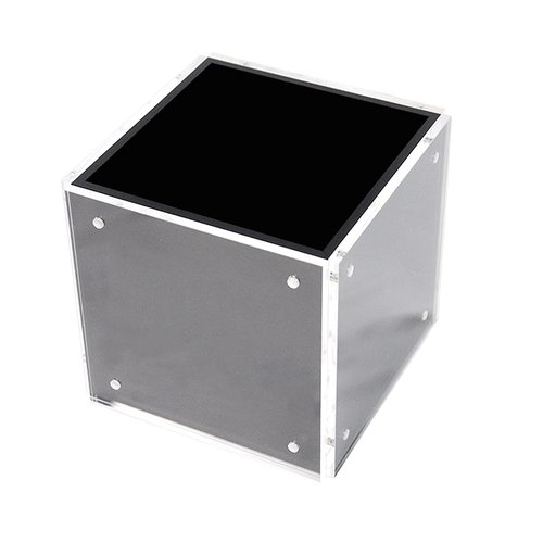 HESIN 4-side Acrylic Photo Block Cube Tabletop Pen holder Desktop Storage Organizer for Office, Classroom, Home, Kids , Picture Frame for 5" x5" photo size