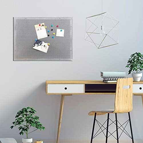 JILoffice Bulletin Board, Magnetic Board 24 x 18 Inch, Great Wall Mounting Board with 40 Magnets, Decorative Board for Photos and Messages