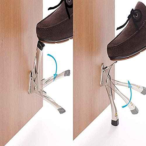 Gotega Door Stopper, 4 Packs Kickdown Door Stop with One Touch Adjustable Height and Rubber Tip 4 Inches, Door Stops¡¦