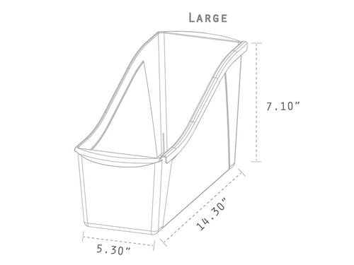 Storex Interlocking Book Bins, 5 1/3 W x 14 1/3 L x 7 H, 5 Color Set, Plastic (70105U06C)