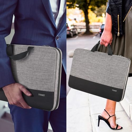Ytonet 16 Inch Laptop Sleeve Grey TSA Friendly Slim Water-Resistant Case