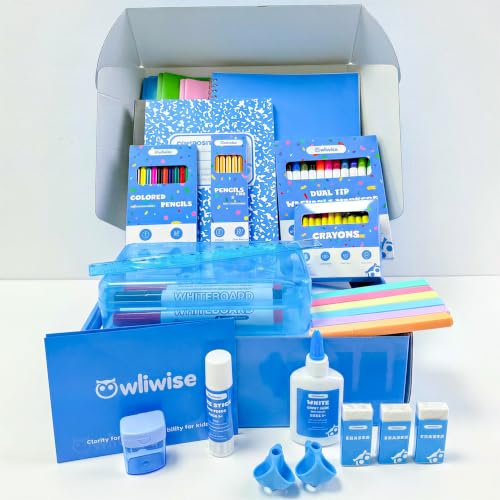 Owliwise Grade 1-5 School Supplies Kit, 87 Pieces Back to School Set for Kids