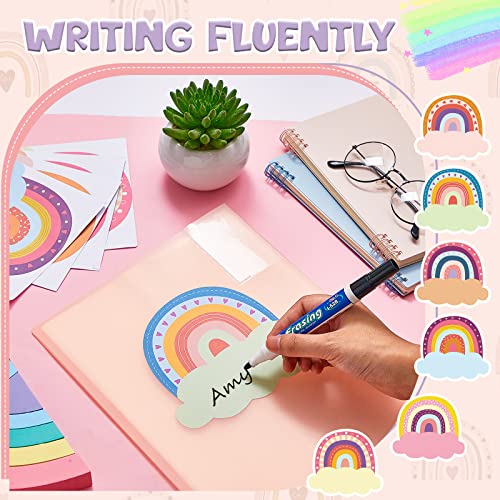 Rainbow Name Tags Classroom Labels Self-Adhesive Kids 108 Pcs
