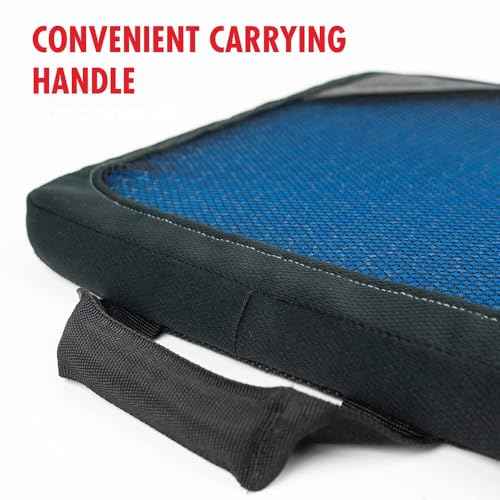 HEALTHMATE Comfy Gel Cushion Gel Seat Cushion for Long Sitting for Back, Sciatica and Tailbone Pain Relief, for Office Chair, Car, Wheelchair, Long Trips (Square)