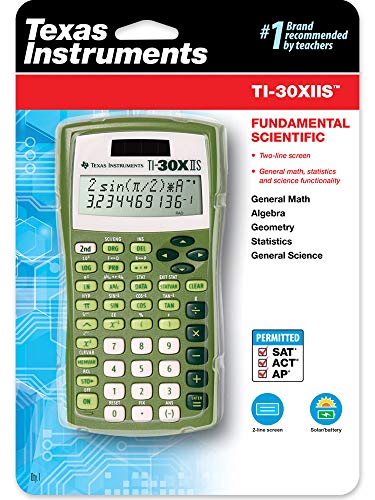 Texas Instruments TI-30X IIS Scientific Calculator - 2-Line Display, Lime Green