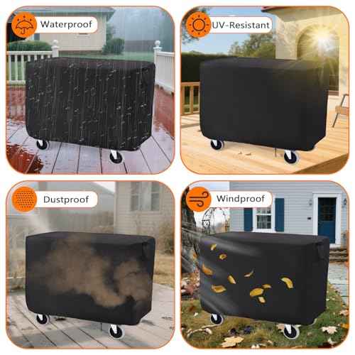 Rolling Tool Cart Cover 36 Inch,Waterproof Utility Cart Cover for 32" x 18" Mobile Multipurpose Utility Cart Service Cart Cover - 36 X 18 X 33 Inch