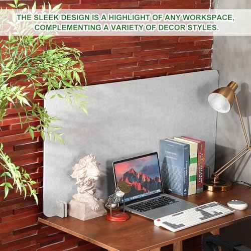 2 Pack Acoustic Desk Divider Partition 23.6 x 47.2 Stand up Freestanding Privacy Panel Noise Visual Distractions Reducing Table Divider for Student Reception Area Office(Beige)