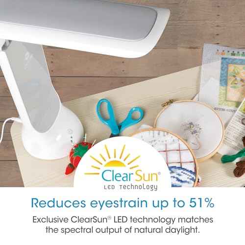 OttLite Dimmable LED Task Lamp - Portable, Adjustable, Desk Light, Great Gift