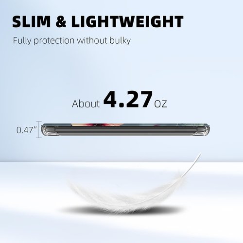 Famavala Slim Case for 7" Inch (12th Generation, 2024 Release), Ultra Clear Soft TPU Cover, Auto Wake/Sleep, not fit for Kobo Clara (Peach Blossom)