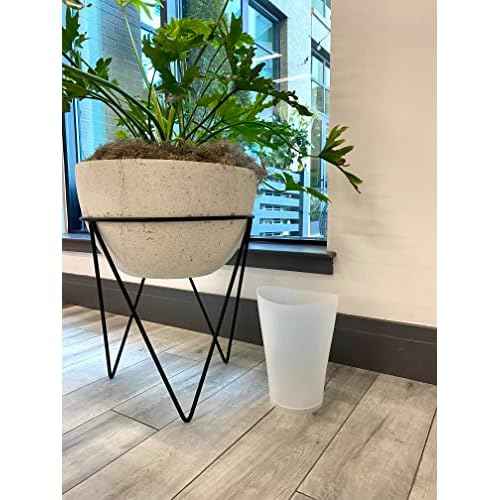Rubbermaid Spa Works Compact Contemporary Style 9 Quart Indoor Open Vanity Home Trash Container White