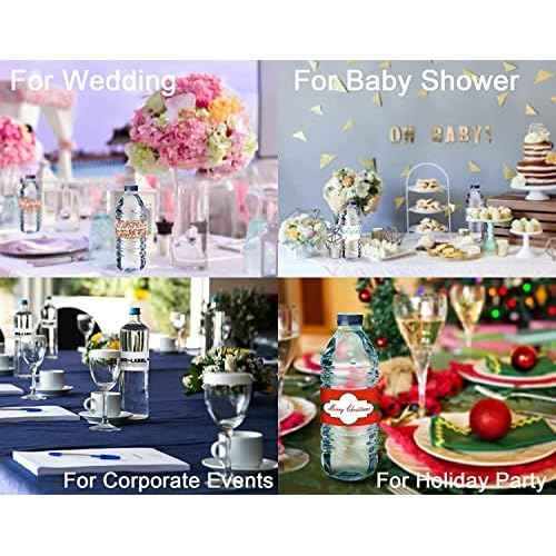 Mr-Label-Waterproof Blank Water Bottle Labels?for Inkjet|Laser Printer-Self-Adhesive Wraparound-for 16oz. Water Bottle-Matte White-for Wedding|Baby Shower|Corporate Events(10 Sheets Total 70 Labels)