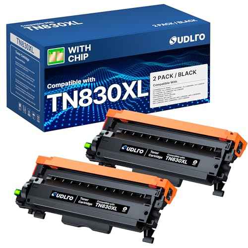 TN830XL TN830 -Compatible for Brother TN830XL Toner TN-830XL TN830 TN-830 Toner to use with Brother HL-L2460DW DCP-L2640DW HL-L2480DW HL-L2400D HL-L2405W MFC-L2820DWXL MFC-L2820DW Printer (2 Black)