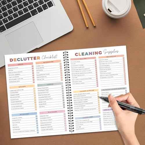 Adhd Cleaning Planner, Cleaning Schedule and Checklist Organizer, Daily Weekly Monthly Household Cleaning Planner for Adults Women, Chore Chart Notebook for Home, Family Cleaning Tasks, DIY Home Improvement