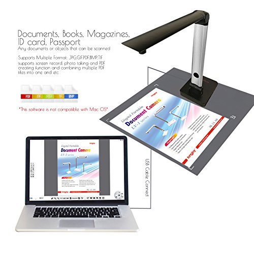 Longjoy LV-1020 USB Document Camera 8MP Rotatable for Presentations & Scanning