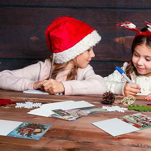Jetec 200 Pack Christmas Cards with Envelopes Christmas Holiday Greeting Card Set with 200 Christmas Cards and 200 Envelopes, 20 Designs, 4 x 6 Inch