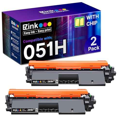 E-Z Ink 051H Toner Cartridge Compatible for Canon 051 051H Black High-Yield CRG-051H CRG051 Toner Cartridge for Canon ImageCLASS MF264dw MF267dw MF269dw LBP162dw LBP161dn MF266dn MF263dn (2 Black)