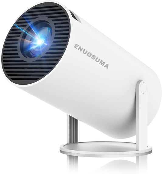 Skiennix Mini Projector - 4K 1080P Portable Design with Dual Band WiFi 6 & Bluetooth 5.2 | 35"-130" Screen