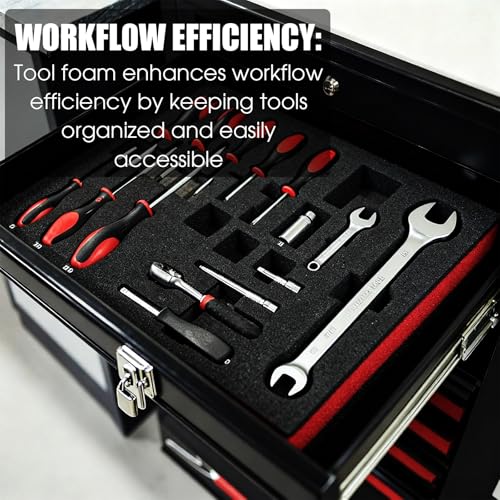 STEFORD 4 Pack 16×12×1 inch Tool Box Foam, Polyethylene Shadow Kaizen