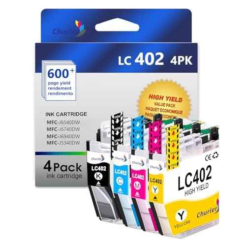 LC402 Compatible Ink Cartridges Replacement for Brother LC402 LC402XL Used with Brother MFC J5340DW MFC J6740DW MFC J6540DW MFC J6940DW Printers (Black Cyan Magenta Yellow 4 Pack)
