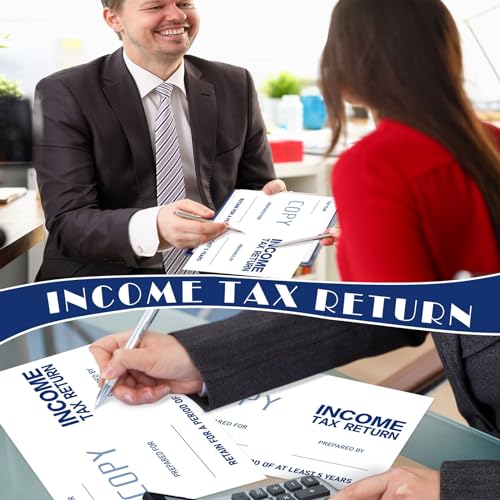 Sayglossy 100 Pcs White Tax Return Envelopes 9.5 x 6.7 Inch Security Booklet Office Supplies