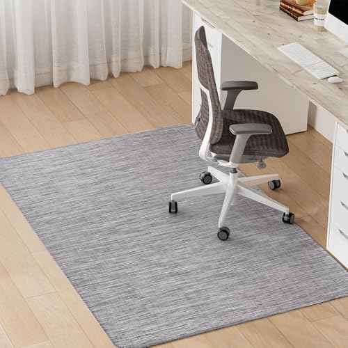 Office Chair Mat for Hardwood & Tile Floor, 36"x48" Desk Computer Chair Mat, Anti Slip, Non-Curve, Floor Protector Under Desk Low-Pile Office Rug for Rolling Chair