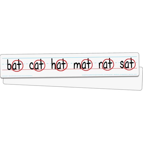 Really Good Stuff Double-Sided Primary-Lined Dry Erase Sentence Strip Boards - Pack of 12