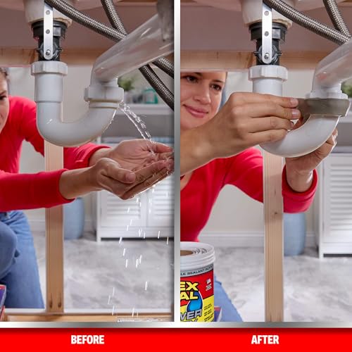 Flex Seal Power Putty White 8 oz - Moldable Waterproof Sealant for Gaps, Cracks, Holes