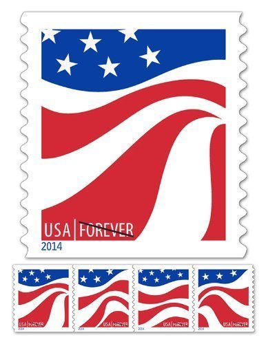 USPS Red White and Blue Forever Postage Stamps - 20 Classic American Flag Design
