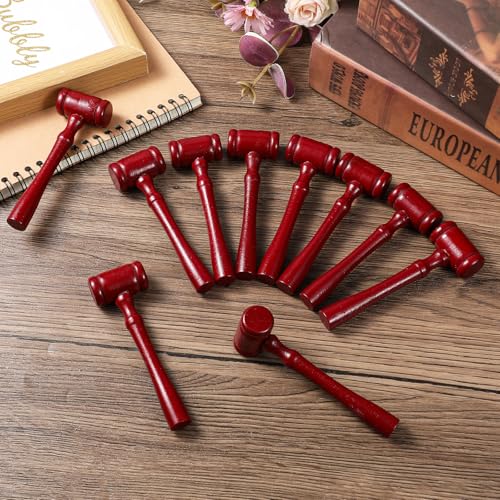 40 Pcs Mini Wooden Judge Gavel Set for Courtroom, Party & Office Decor