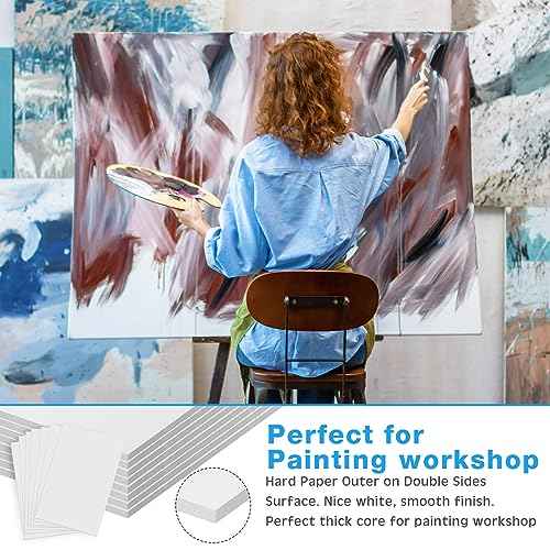 Tenceur 20 Pcs Large Foam Boards Bulk Foam Core Backing Board 3/16 Inch Thickness Foam Core Board Foam Poster Boards for Presentations, School, Office, Art Projects(White,20 x 30 x 3/16 Inches)