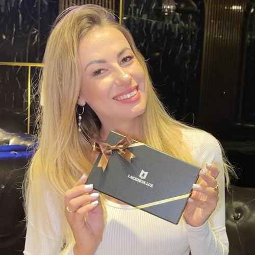 LACHIEVA LUX Fancy Walnut Rollerball Pen with Ruler/Book mark Set, Luxury Stationery Gift for Woman, Man
