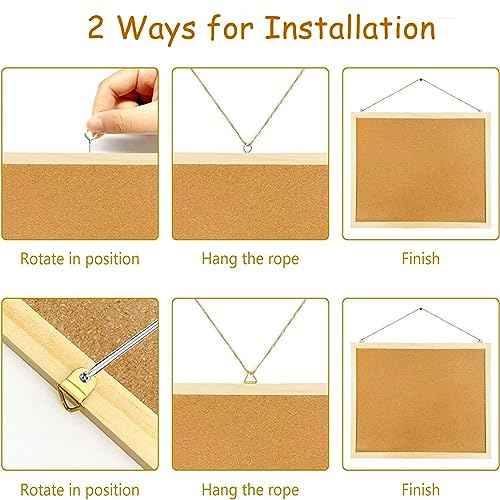Lyellfe 3 Pack Cork Boards for Walls, 24''L x 16''W Large Bulletins Board with Frame, Push Pins, Thick Notice Board for Office School Home Decor, Two-Side Cork