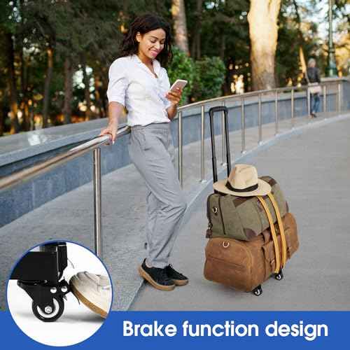 KEDSUM 90&150¡Æ Folding Hand Truck, 500lbs Heavy Duty Dolly Cart, Portable Luggage Cart with 6 Solid Construction Wheels, Collapsible Foldable Hand Cart for Shopping, Travel, Moving and Office Use