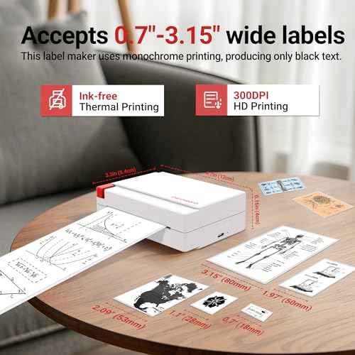 ORGBRO Sticker Printer Machine, X3 Mini Printer Print Pods Portable Thermal Inkless Sticker Maker, 2-3 Inch 300 DPI Bluetooth Pocket Printers for Smartphones, Notes, Journal, Photos, DIY, Kids Gift
