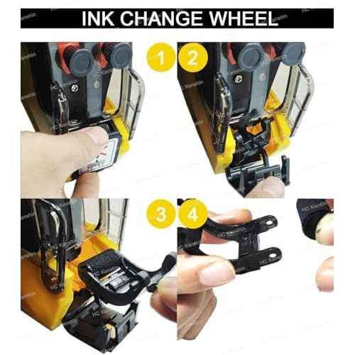 MX-6602 2-Line Pricing Gun, for Office & Retail Shop | Includes 2500 Sticker Labels & 1 Ink Wheel - Yellow
