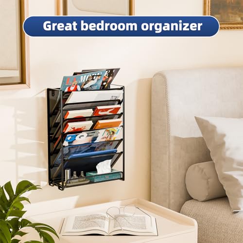 Simple Trending Black 7-Tier Wall File Organizer - Hanging & Desktop