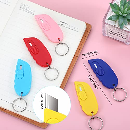 Minatee 12 Pack Mini Keychain Box Cutter - Classical Color Variants