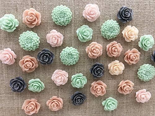 Temoyj 24Pcs Decorative Push Pins Gray Mint – Cork Board Tacks for Office & Home