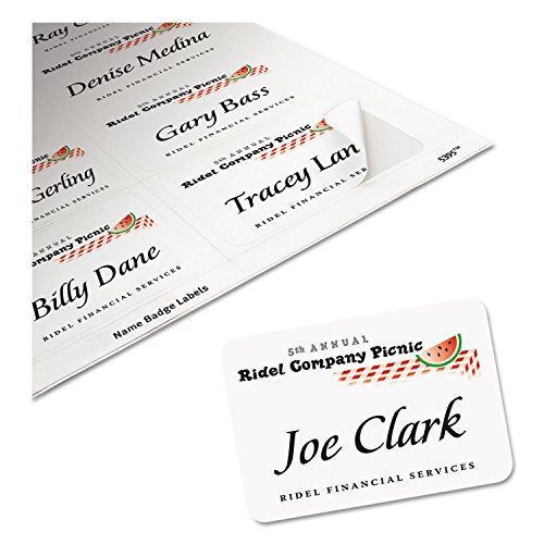 Avery 5395 Name Badges 2-1/3 x 3-3/8 in 400/Box Self-Adhesive