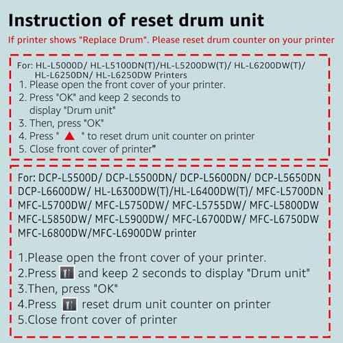 DR820 Drum Unit Compatible Replacement for Brother DR 820 DR-820 Work with HL-L6200DW, HL-L5200DW, HL-L5100DN, MFC-L5850DW, HL-L5200DWT, MFC-L5900DW, MFC-L5700DW Printer (1 Pack, Black)